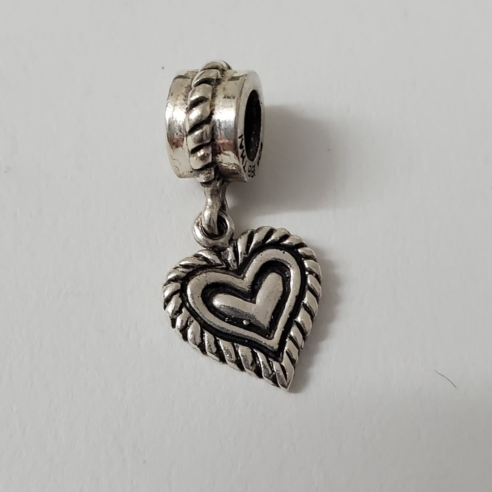 Sterling Silver 925 Heart Charm – A Radiant Symbol of Love and Affection
